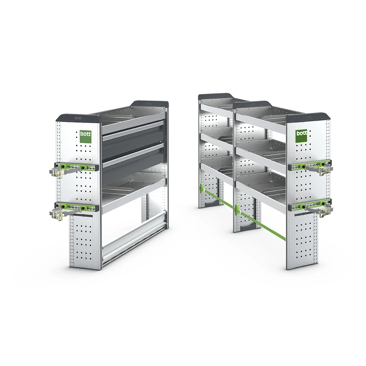 Complete bott vario3 standard package with drawers and twin shelving